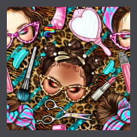 Hairdresser Messy Bun Hand Mirror And Scissors With Leopard And Tiger  Long Sleeve Tee | Teevron
