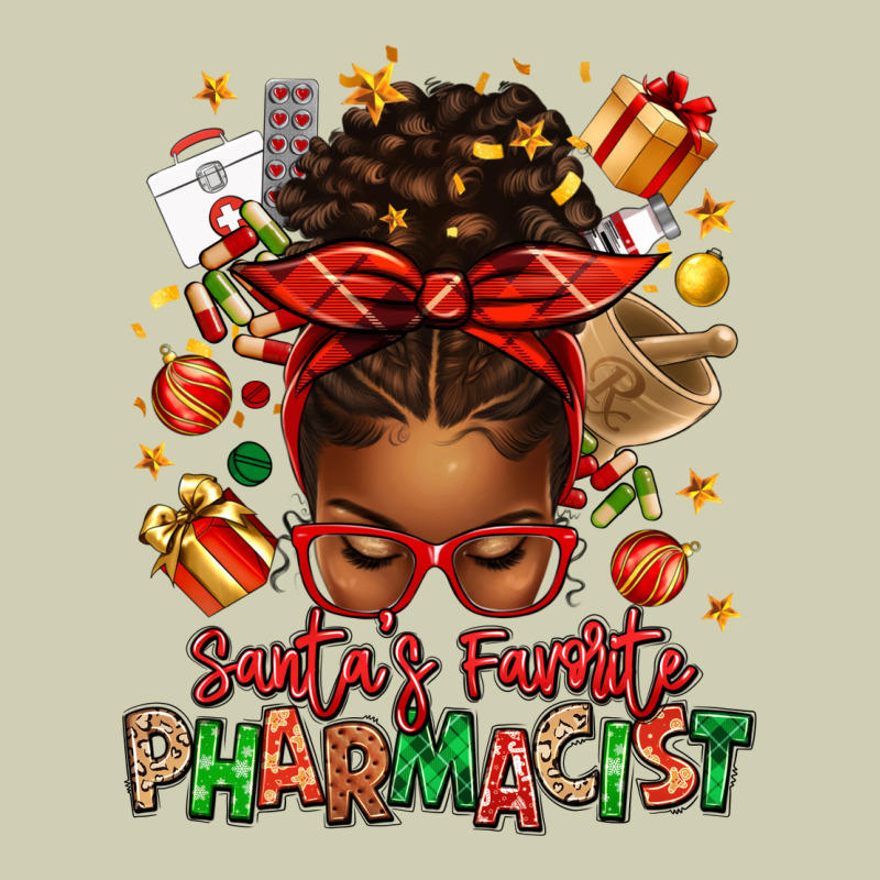 Santas Favorite Pharmacist Afro Messy Bun Heavy Core Tee by texasbilliewilder | Teevron