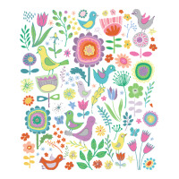 cute birds t  shirt birds and blooms   cute floral pattern by cecca de | Teevron