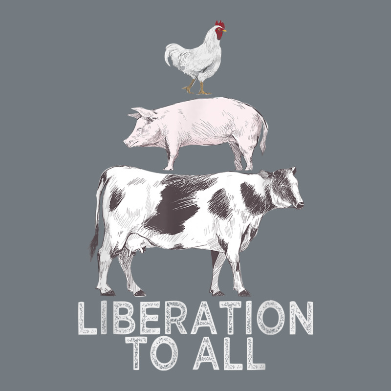 Liberation To All Vegan Vegetarian Food Animal Love Heavyweight Sweatshirt by PixelWave | Teevron