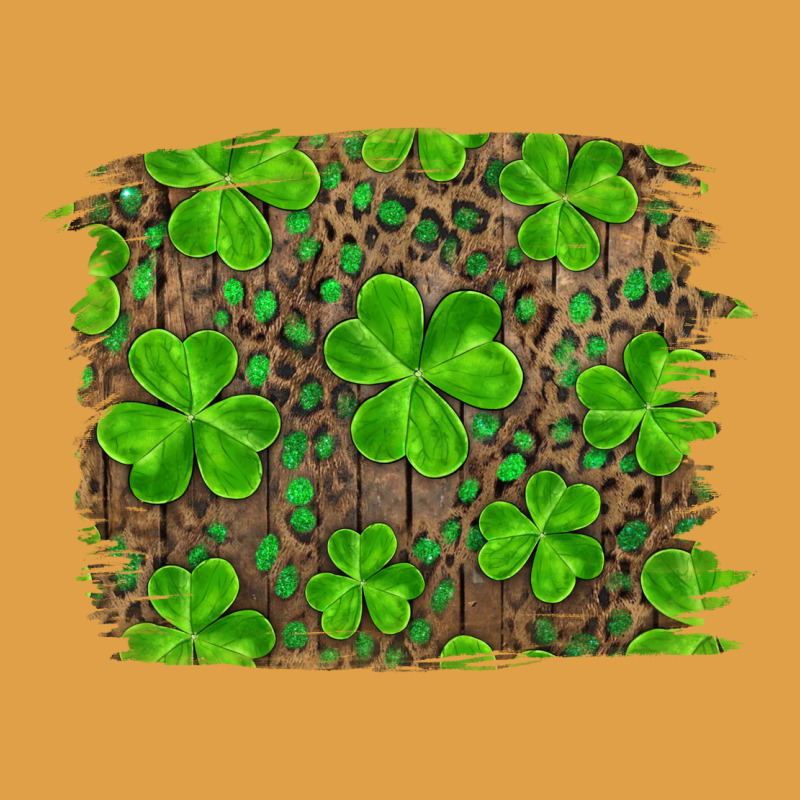 St Patrick's Day Shamrock And Leopard Distressed Premium Hoodie by RanaPortraitStore | Teevron