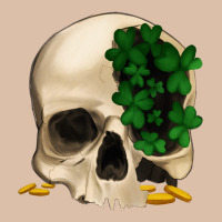 St Patrick's Day Skull With Clovers Urban Heavy Tee | Teevron