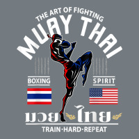 Thailand American Flag Muay Thai Boxing Train Hard Repeat T Shirt Heavyweight Sweatshirt | Teevron
