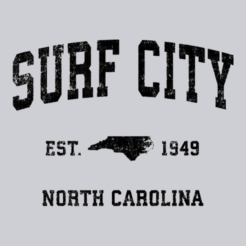 Surf City North Carolina Nc Vintage Sports Design Black Prin Heavyweight Sweatshirt by StudioElite | Teevron