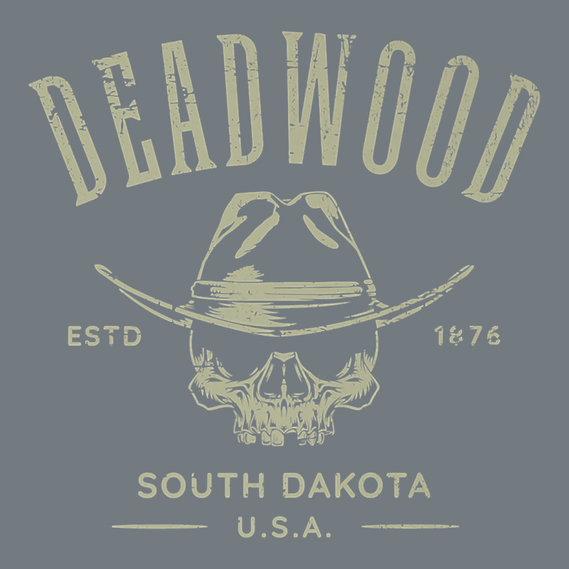 Deadwood South Dakota Usa Distressed Skull Design Souvenir Premium T S Heavyweight Sweatshirt by StudioElite | Teevron