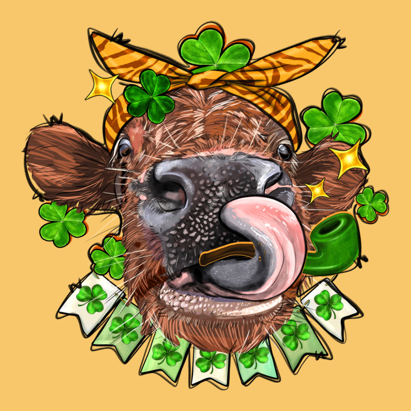 St. Patrick's Day Cow Vintage Hoodie by FaDigitalArtStudio | Teevron