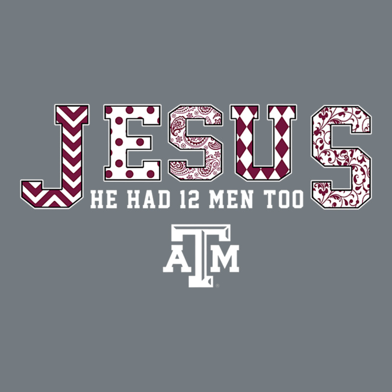 Texas A&m Aggies Jesus - Had 12 Men - Patterned Heavyweight Sweatshirt by PixelFlow | Teevron