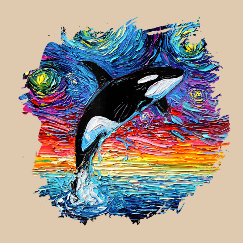 Orca Killer Whale Starry Night Impressionist Dog Art By Aja Heavyweight Sweatshirt by PixelFlow | Teevron
