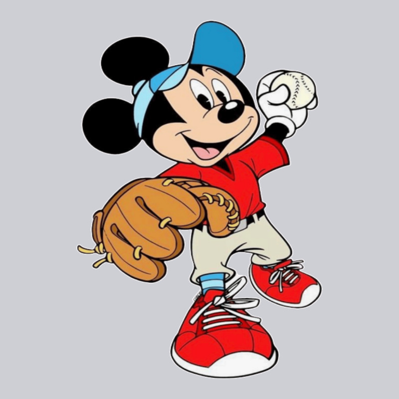 Micky-playing-baseball-cartoon-illustration-- Heavyweight Sweatshirt by PixelFlow | Teevron