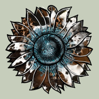 Cowhide Leopard And  Leather Sunflower Long Sleeve Tee | Teevron