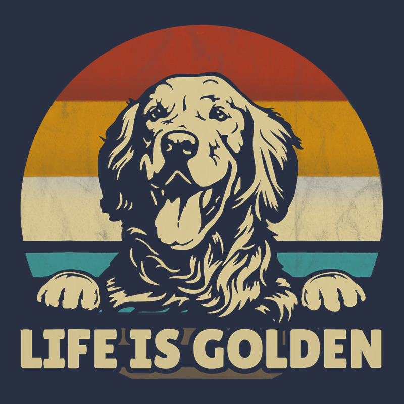 Golden Retriever Dog Life Is Golden Retro Vintage Heavyweight Sweatshirt by ArtMosaic | Teevron