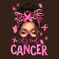 Lets Beat Cancer Afro Messy Bun Heavy Core Tee | Teevron
