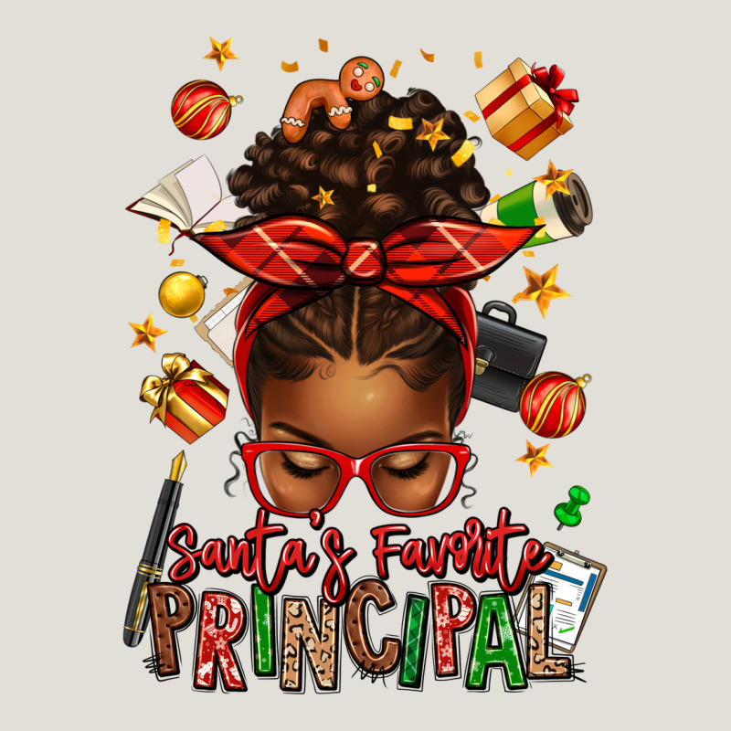 Santas Favorite Principal Afro Messy Bun Heavy Core Tee by texasbilliewilder | Teevron