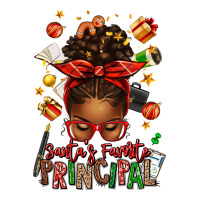 santas favorite principal afro messy bun | Teevron