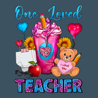 One Loved Teacher Valentines Day Cold Drink Frappe Urban Heavy Tee | Teevron
