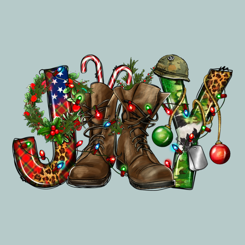 Army Christmas Joy Heavy Core Tee by NancyCooperArtShop | Teevron