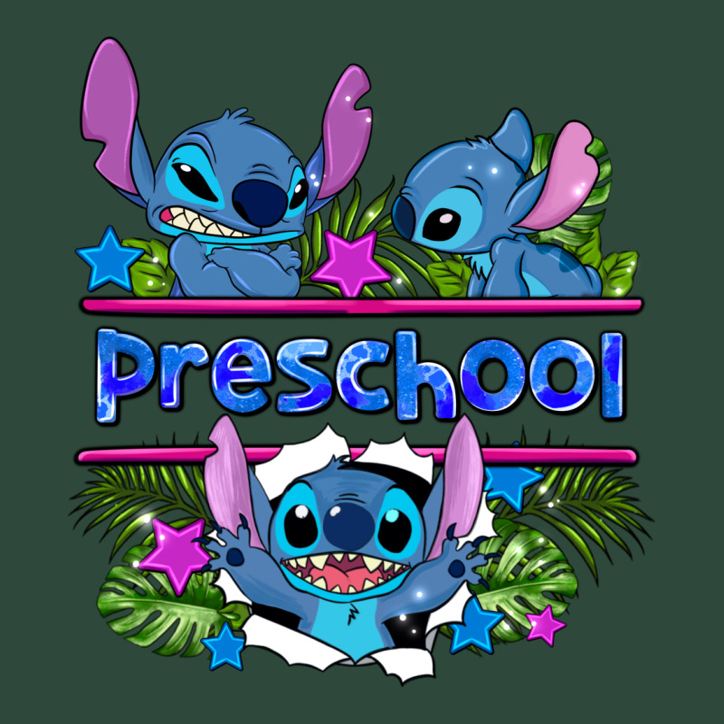Preview Flower Stitch Blue Preschool Zipper Hoodie by AdoDesignShop | Teevron