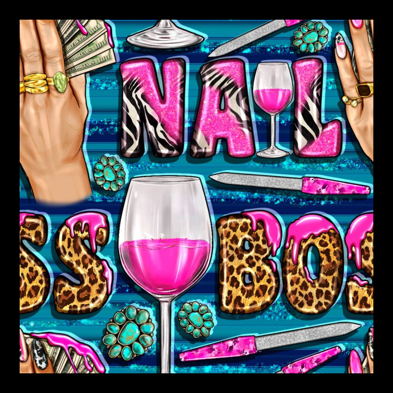Nail Boss Money Hand And Wine With Gemstone Leopard And Zebra Seamless Long Sleeve Tee by BundleAndBundleShop | Teevron
