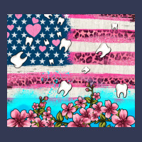American Flag And Teeth With Flowers Heavyweight Hoodie | Teevron