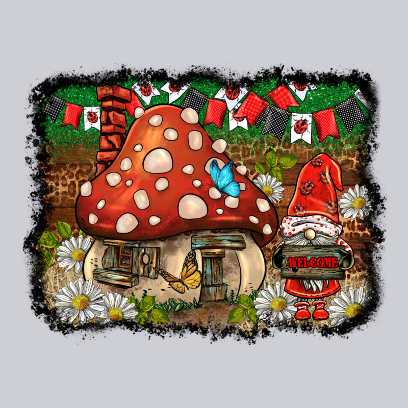 Welcome Ladybug Gnome Background Heavyweight Sweatshirt by BarkalooDesign | Teevron