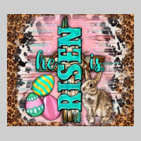 Western He Is Risen With Rabbit Premium Tee | Teevron