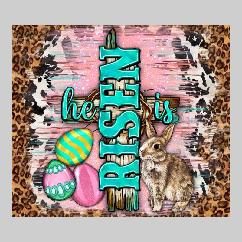 Western He Is Risen With Rabbit Premium Tee by TumblerDesignByShophia | Teevron