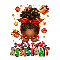 santa's favorite assistant afro messy bun | Teevron