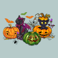 Black Cat And Pumpkin Heavy Core Tee | Teevron