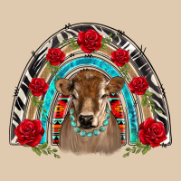 Brown Baby Cow Floral Rose Rainbow Heavyweight Sweatshirt | Teevron