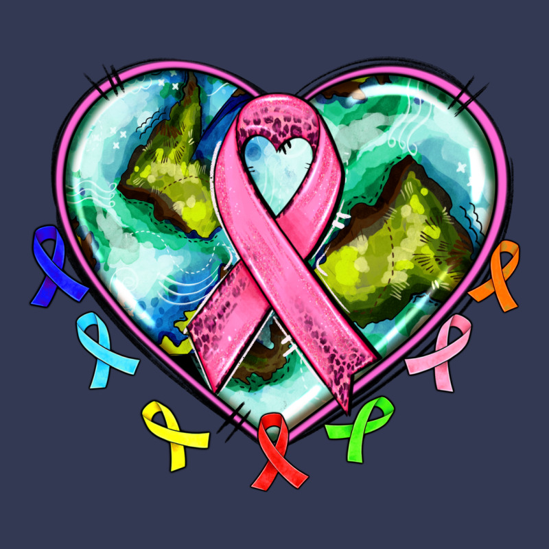Heart Earth And Cancer Ribbon Heavyweight Hoodie by AdoDesignShop | Teevron