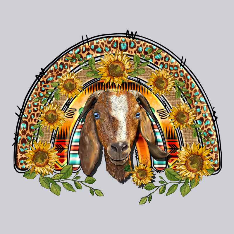 Western Leopard Sunflower Goat Rainbow Heavyweight Sweatshirt by BarkalooDesign | Teevron
