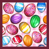 Easter Eggs Seamless Pattern Long Sleeve Tee | Teevron