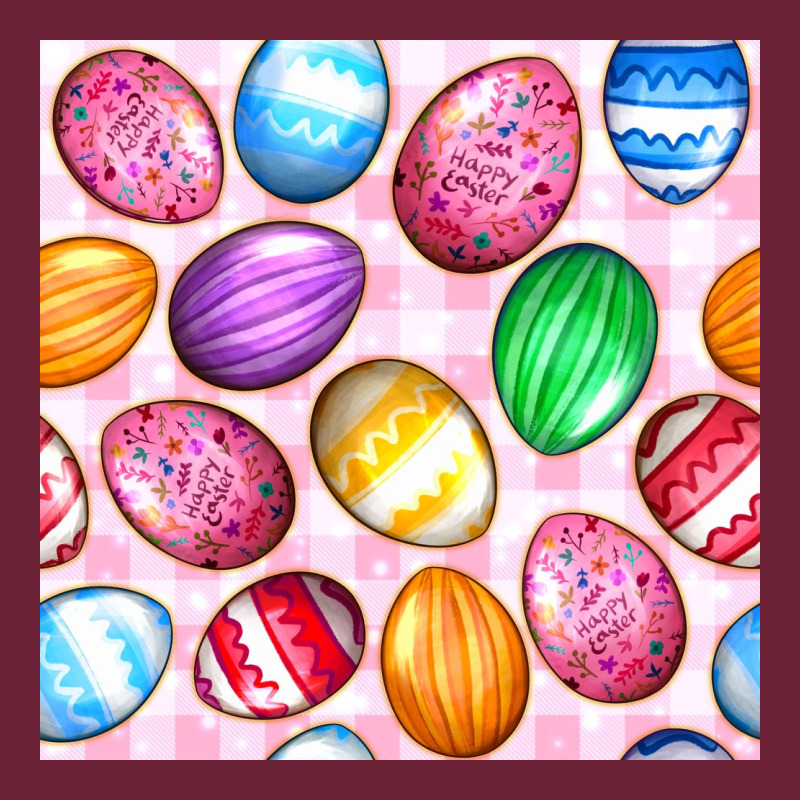 Easter Eggs Seamless Pattern Long Sleeve Tee by BundleAndBundleShop | Teevron