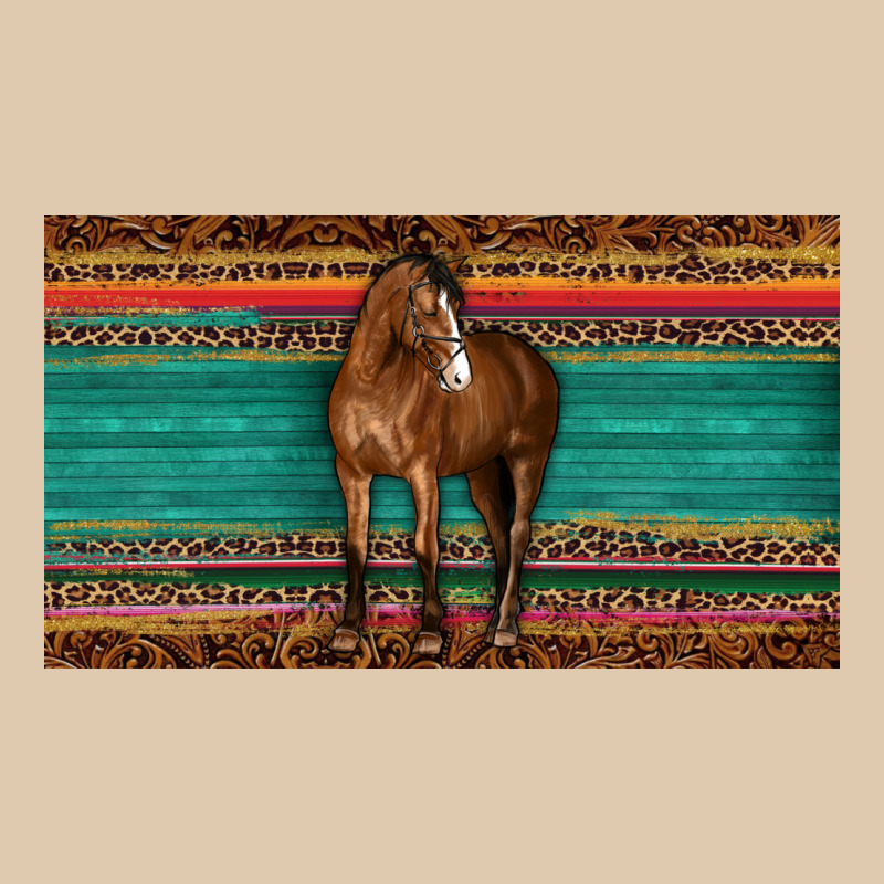 Western Horse Serape Tooled Leather Leopard  Sippy Cup Heavyweight Sweatshirt by BarkalooDesign | Teevron