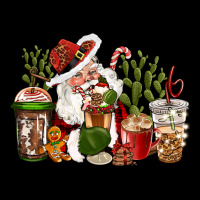 Western Santa Cowboy Coffe Cups Christmas Ladies Tee | Teevron