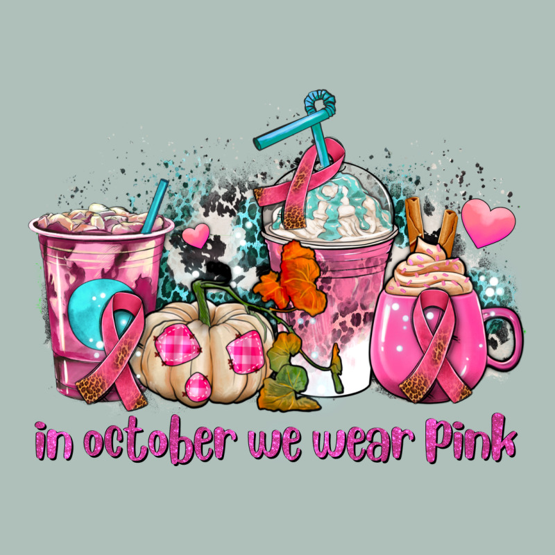 Western Cancer  In October We Wear Pink Coffee Cups With Ribbons Heavyweight Hoodie by AdoDesignShop | Teevron