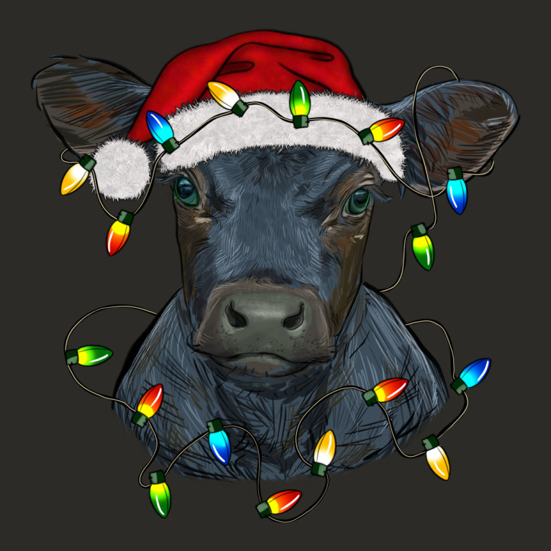 Christmas Baby Black Angus Calf With Lights Heavy Core Tee by RanaPortraitStore | Teevron