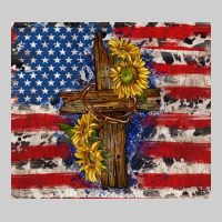 Jesus Christ With American Flag Premium Tee | Teevron