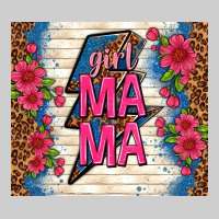 Girl Mama Thunder With Flowers Premium Tee | Teevron