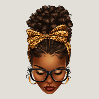 Afro Messy Bun Leopard Bow Heavy Core Tee | Teevron