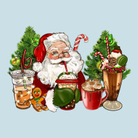 Santa Coffee Cups Christmas Ladies Tee | Teevron