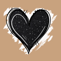 Black Glitter Heart Vintage Tee | Teevron