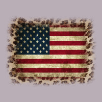 America Flag And Leopard Vintage Tee | Teevron