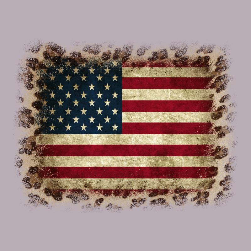 America Flag And Leopard Vintage Tee by CowCowDesign | Teevron