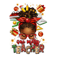 one merry teacher afro messy bun | Teevron