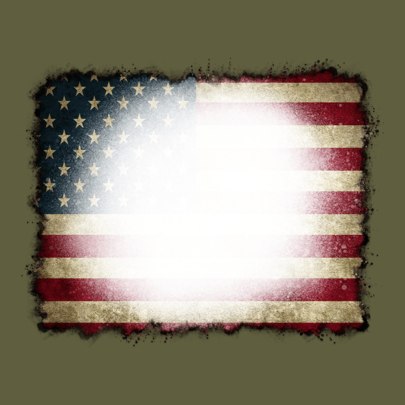 American Flag Bleach Effect Vintage Tee by CowCowDesign | Teevron