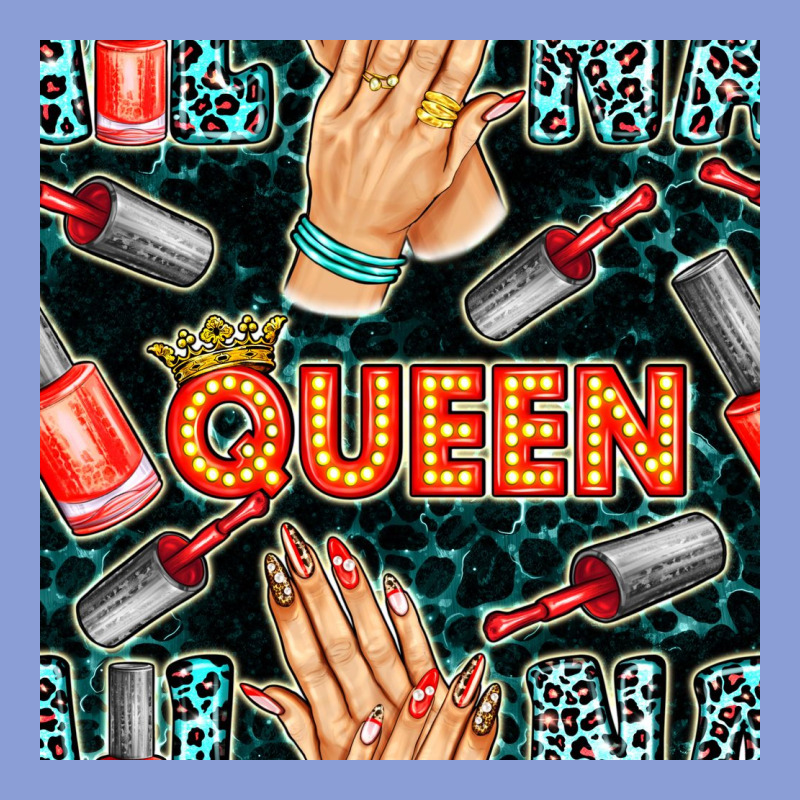 Nail Queen Hand And Polish With Lights And Leopard Seamless Pattern Bb Long Sleeve Tee by BundleAndBundleShop | Teevron