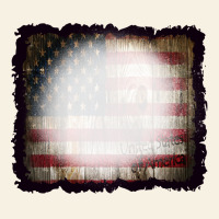 America Wood Flag With Bbeach Effect Vintage Tee | Teevron
