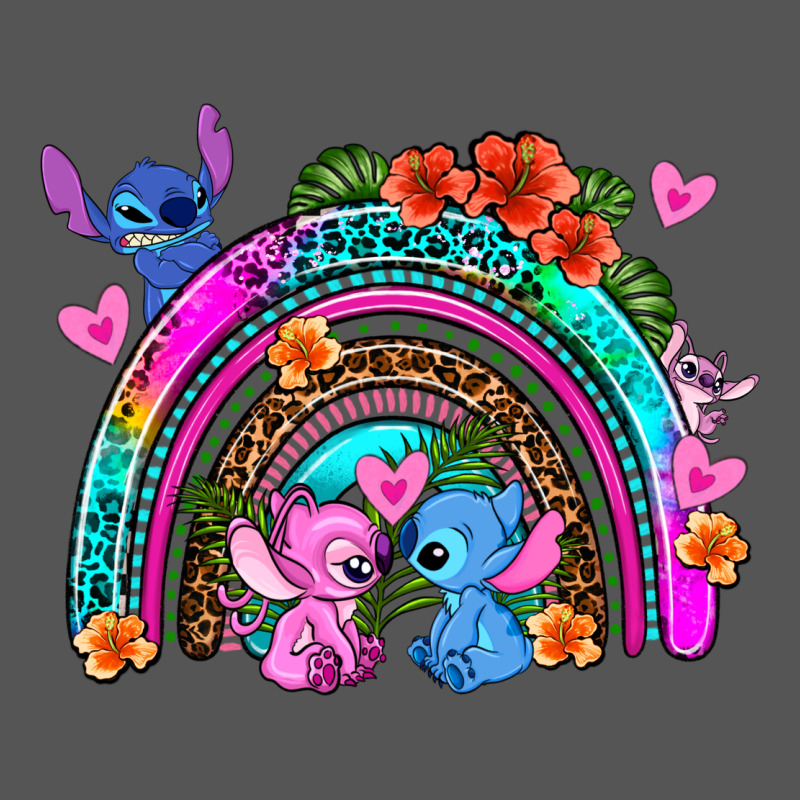 Stitch And Lilo Rainbow Zipper Hoodie by AdoDesignShop | Teevron
