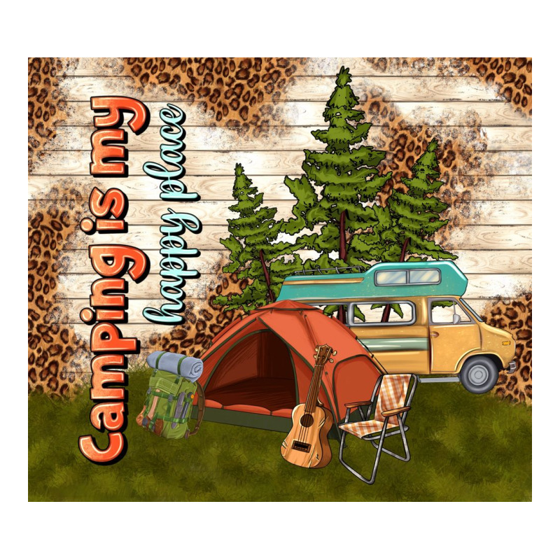 Camping Is My Happy Place Premium Tee by TumblerDesignByShophia | Teevron